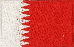fully embroidered flag patch of bahrain made in new zealand