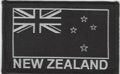 New zealand flag patch black and white