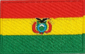 fully embroidered flag patch of bolivia made in new zealand