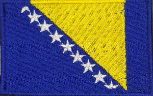 fully embroidered flag patch of bosnia made in new zealand