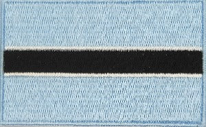 fully embroidered flag patch of botswana made in new zealand