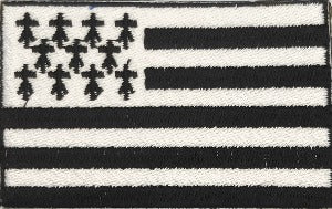 fully embroidered flag patch of bretagne made in new zealand