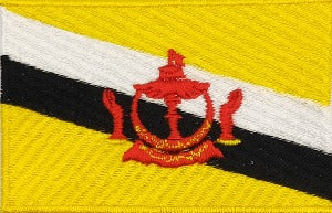 fully embroidered flag patch of brunei made in new zealand