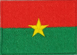 fully embroidered flag patch of burkina faso made in new zealand