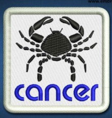 Embroidered Horoscope Patch Cancer