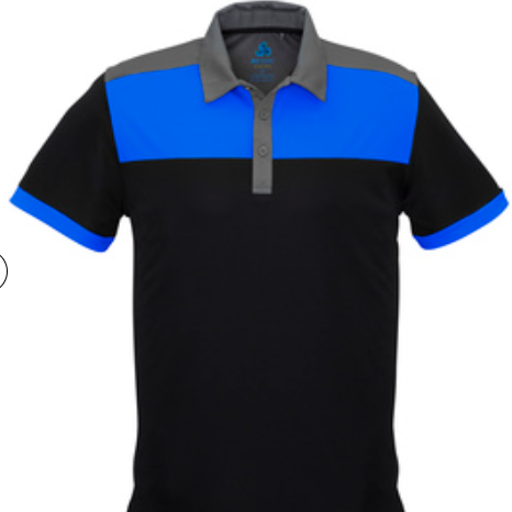 Embroidery patches and logos and branding made in tauranga NZ charger mens polo P500MS
