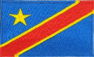 fully embroidered flag patch made in new zealand democratic republic of congo