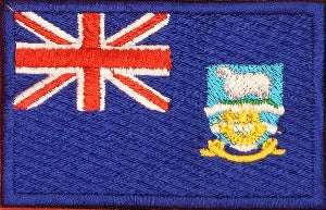 fully embroidered flag patch made in new zealand falkland islands