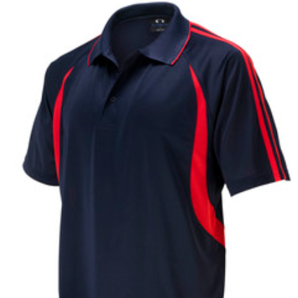 Embroidery patches and logos and branding made in tauranga NZ Flash mens polo P3010