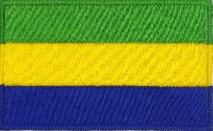 fully embroidered flag patch made in new zealand flag of Gabon