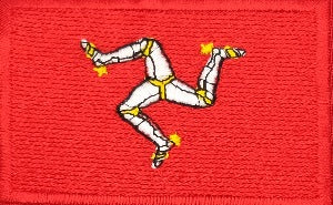 fully embroidered flag patch made in new zealand flag of isle of man