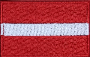 fully embroidered flag patch made in new zealand flag of latvia