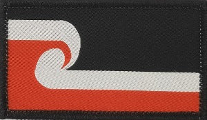 woven flag patch of maori flag
