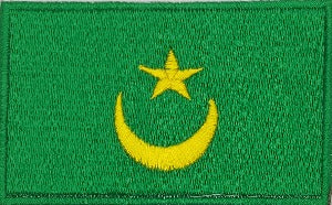 fully embroidered flag patch made in new zealand flag of Mauritania