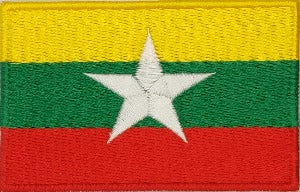 fully embroidered flag patch made in new zealand flag of myanmar