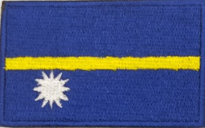 fully embroidered flag patch made in new zealand flag of nauru