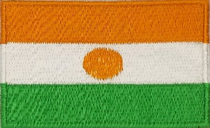 fully embroidered flag pacth 80mm wide made in new zealand flag patch of niger