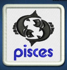 Embroidered Horoscope Patch Pisces