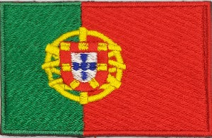 fully embroidered flag pacth 80mm wide made in new zealand flag patch of portugal