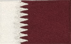 fully embroidered flag pacth 80mm wide made in new zealand flag patch of qatar