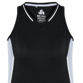 Embroidery patches and logos and branding made in tauranga NZ women renegade singlet