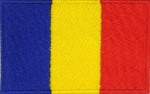 fully embroidered flag pacth 80mm wide made in new zealand flag patch of romania
