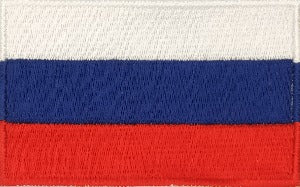 fully embroidered flag pacth 80mm wide made in new zealand flag patch of russia
