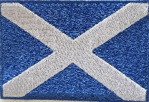 fully embroidered flag pacth 80mm wide made in new zealand flag patch of scotland