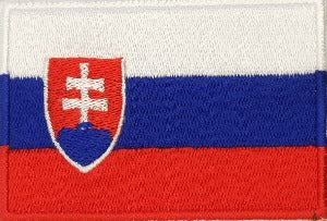 fully embroidered flag pacth 80mm wide made in new zealand flag patch of slovakia