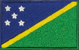 fully embroidered flag pacth 80mm wide made in new zealand flag patch of solomon islands