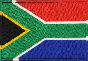 fully embroidered flag pacth 80mm wide made in new zealand flag patch of south africa
