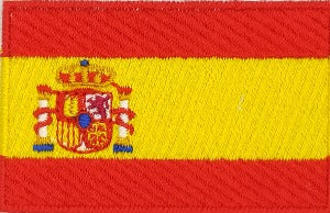 fully embroidered flag pacth 80mm wide made in new zealand flag patch of spain