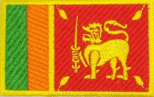 fully embroidered flag pacth 80mm wide made in new zealand flag patch of sri lanka