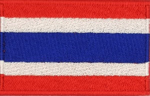 fully embroidered flag pacth 80mm wide made in new zealand flag patch of thailand