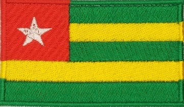 Flag patch of togo fully embroidered made in new zealand