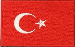 fully embroidered flag patch made in new zealand flag of turkey