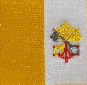 fully embroidered flag patch made in new zealand flag of vatican city