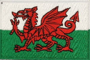fully embroidered flag patch made in new zealand flag of wales