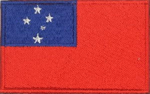 fully embroidered flag patch made in new zealand flag of western samoa